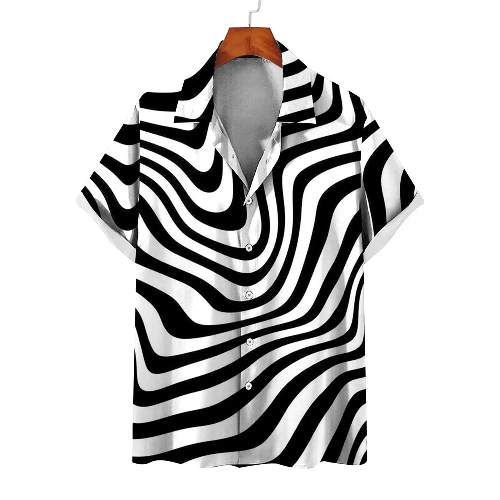 

2024 men's shirt spring and summer personalized fashion casual short-sleeved shirt Hawaiian beach surf shirt plus size XS-5XL