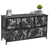 5 Drawer Storage Chest Organizer Marble Pattern Fabric Drawers Lightweight Lightweight Design Home Office Bedroom Living Room 2