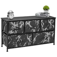 5 Drawer Storage Chest Organizer Marble Pattern Fabric Drawers Lightweight Lightweight Design Home Office Bedroom Living Room 2