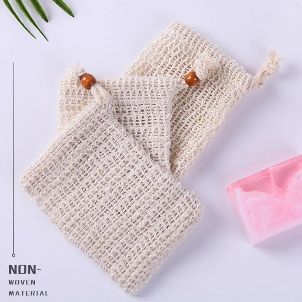 1-20pcs Natural Sisal Soap Bags Shower Bath Exfoliating Soap Saver Pouch Holder for Bath & Shower Use Soap Packaging Mesh Bags ﻿ 3
