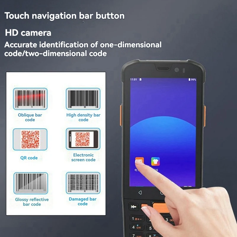 Android 11  Data Collector Wireless Wifi Terminal 1D 2D QR Barcode Scanner 3+32 With Charger 4G Device For Warehouse EU Plug 6