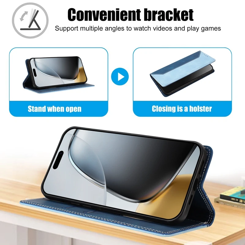 Fashion Color Block Leather Flip Case for ZTE Nubia Focus 2 - Magnetic Phone Cover