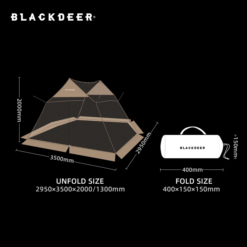 편안한 야외 휴식을 위한 최고의 선택, BLACKDEER 여름 캐노피 모기 방지 메쉬 텐트