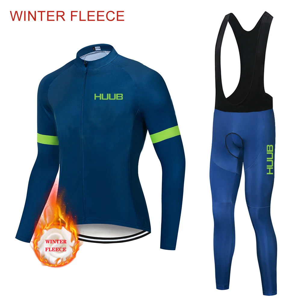 HUUB 2023 Winter Thermal Fleece Cycling Jersey Set Mountian Bicycle