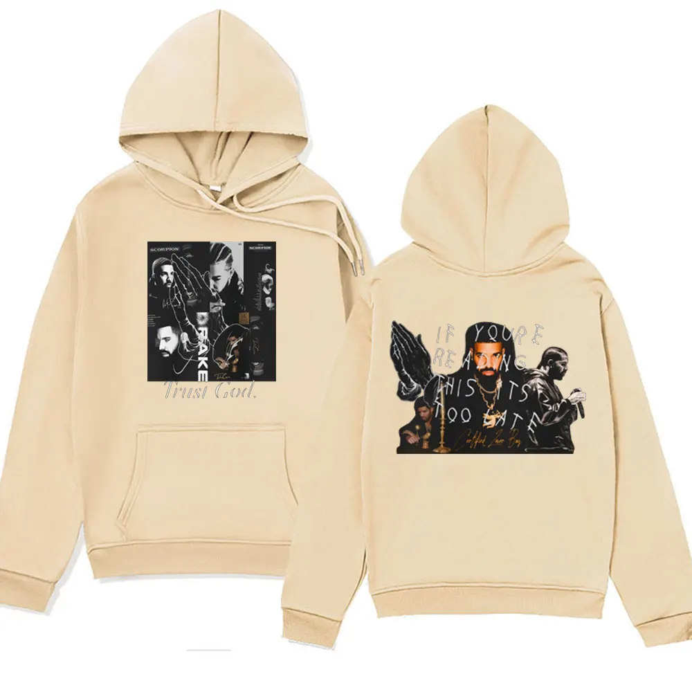Rapper Drake for All The Dogs Print Hoodie Men Women Fashion Hip Hop Oversized Pullover Sweatshirt Gothic Harajuku Hoodies Male