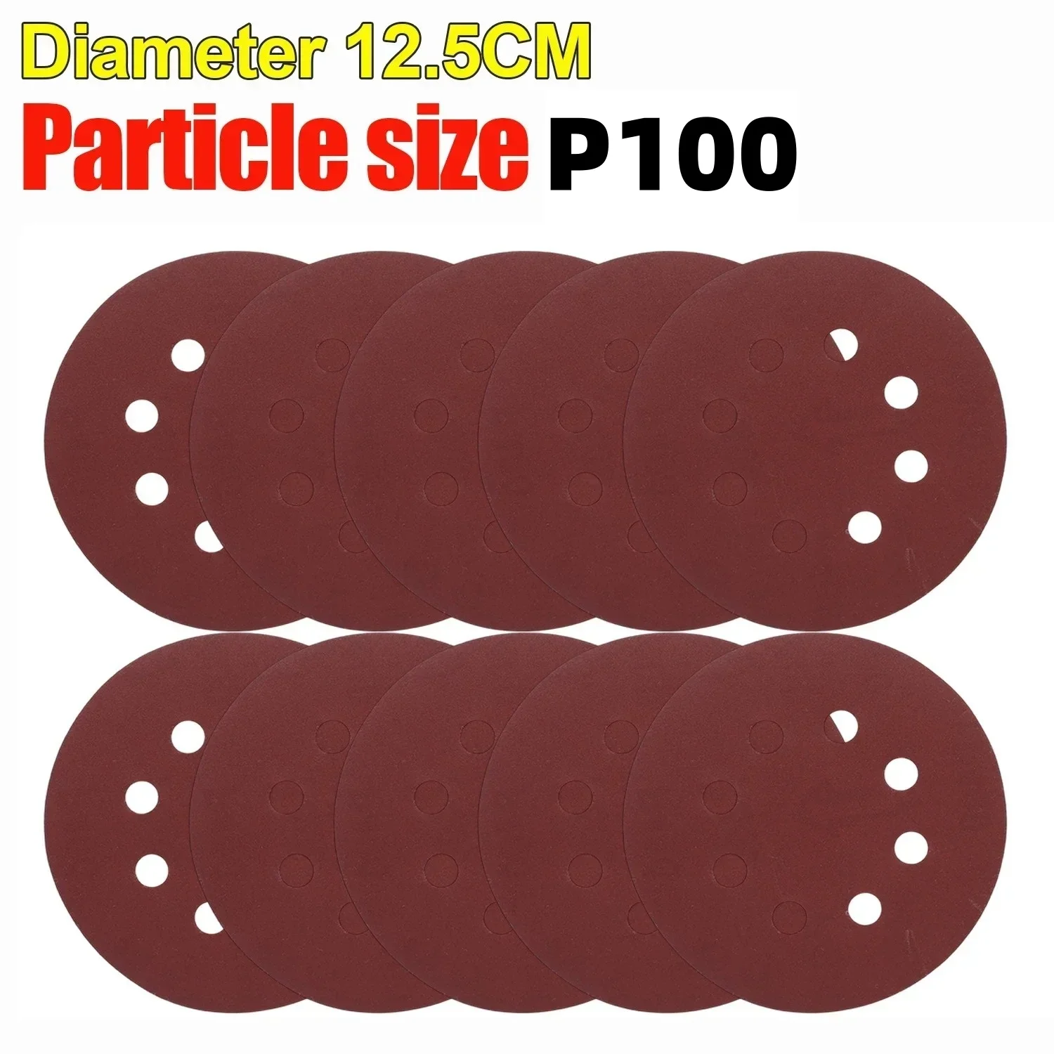 Versatile Sanding Discs - 125mm, Multi-Surface Polishing Pads, 40-3000 Grit