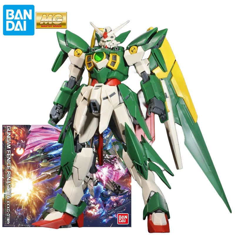 

Bandai Gundam Model Kit MG Fenice Rinascita Mobile Suit Gunpla Action Figure Toys For Boy Gundam Anime Figures Gift