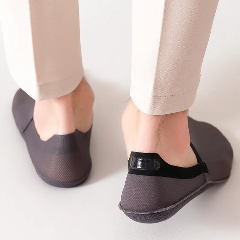 High Quality Summer Casual Socks Men Invisible Low Cut Sock Lot Breathable Silicone Non-slip Comfortable Soft Sokken