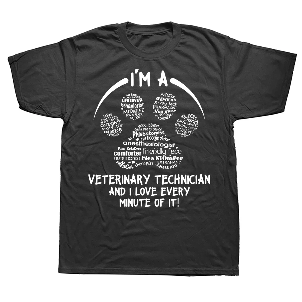 

Funny Veterinary Technician Life Saver Paw Vet Tech T Shirt Birthday Gifts Summer T-shirt Graphic Cotton Streetwear Short Sleeve