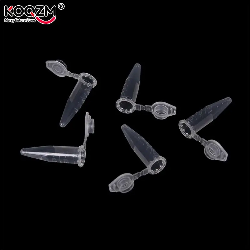 Clear Micro Plastic Test Tube Centrifuge Vial Snap Cap Container 0.5 ML 50 PCS for Laboratory Sample Specimen Lab Supplies