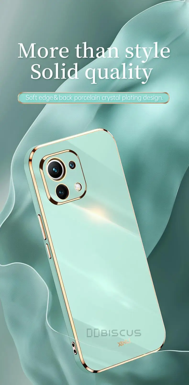 Custodia per Xiaomi Mi 11 Lite 5G NE 11T Pro 12 11i 10T Lite 10i Note 10 Pro Placcatura di Lusso Morbido Silicone Gel Funda Carcasa_voghion.com