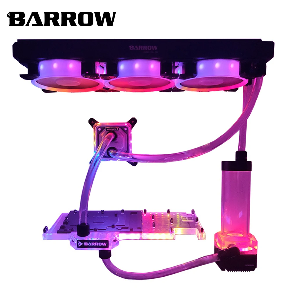 Barrow Water Cooling Cooler Kit Gpu Cpu Water Tank Water Pump 360mm