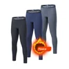 Winter Underwear Pants Warm Fleece Liner Running Skiing Tights Men Compression Sports GYM Fitness Pants Quick Dry Leggings 1