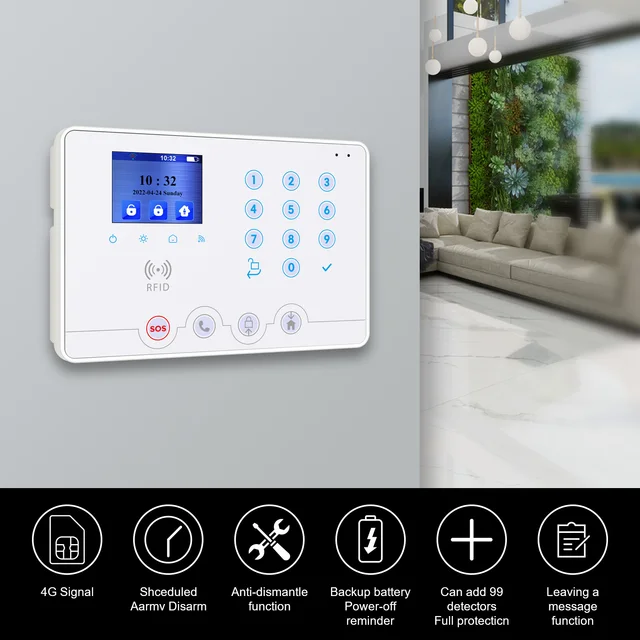Allarme Casa Wolf-Guard 4G/WIFI Con Sirena Solare - Antifurto Wireless Con App Tuya - Foto 7