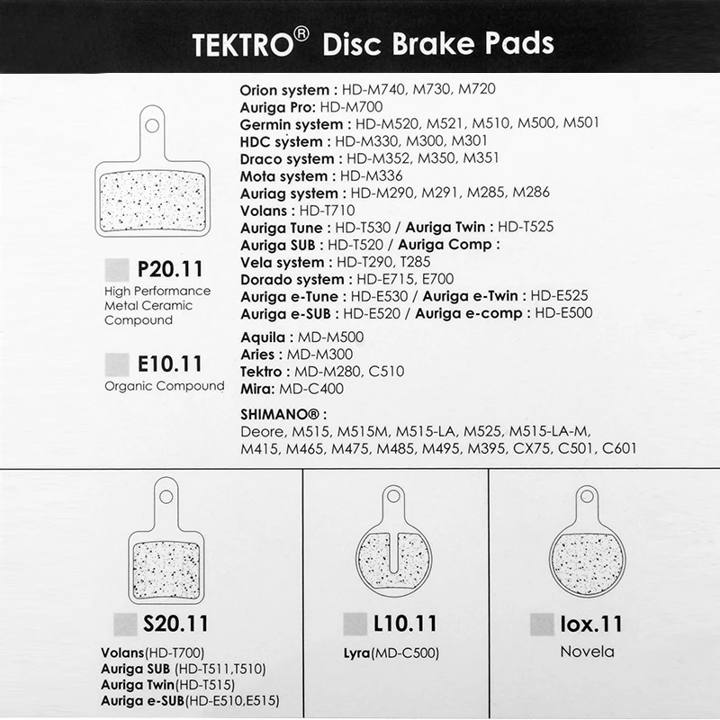 Tektro MTB Hydraulic Disc Brake Pads Ceramics Metal Resin Brake Pad Mountain Bicycle Pads for Shimano B01S E350 M275 MT200 bicycle disc brake pads brake pads bike brake pads
