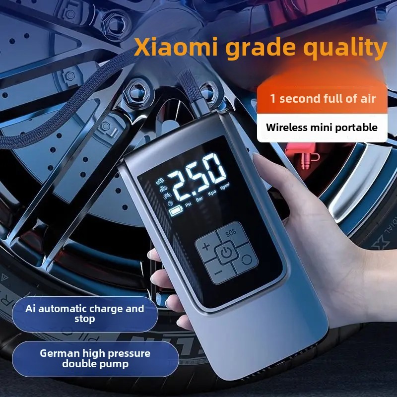 Portable Wireless Inflation Pump For Motorcycles Double Power Smart Digital Display Universal Equipment Accessories