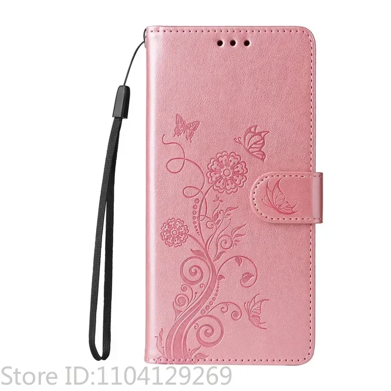 Elegant Flip Cover Leather Wallet Phone Case with Fringed Iris Design