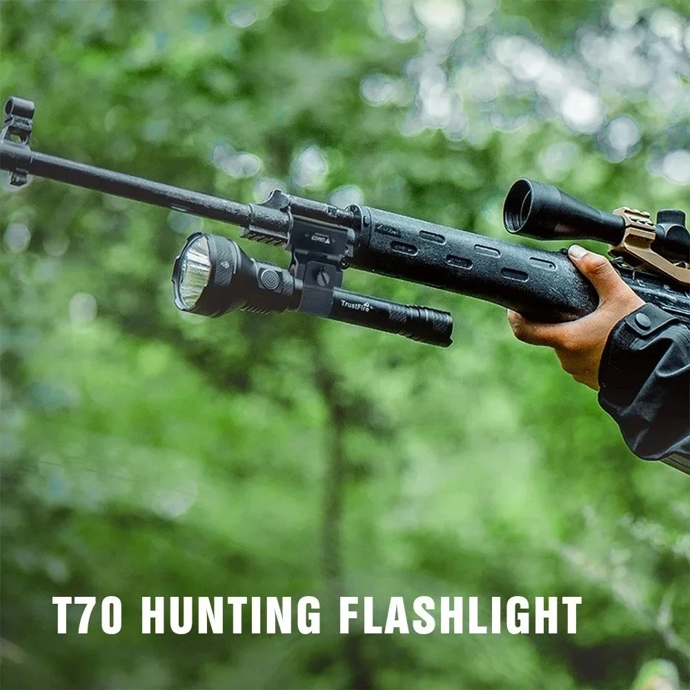 Professional Hunting Flashlight 2350Lumens Rechargeable LED Torch by TrustFire with 2x18650 Battery for Tactical Camping