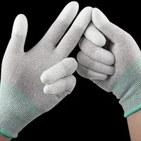 Fingertip PU Coated Anti-static Gloves Antiskid Handwork Industrial Working Protective Gloves Car Window Tint Film Install Glove 1