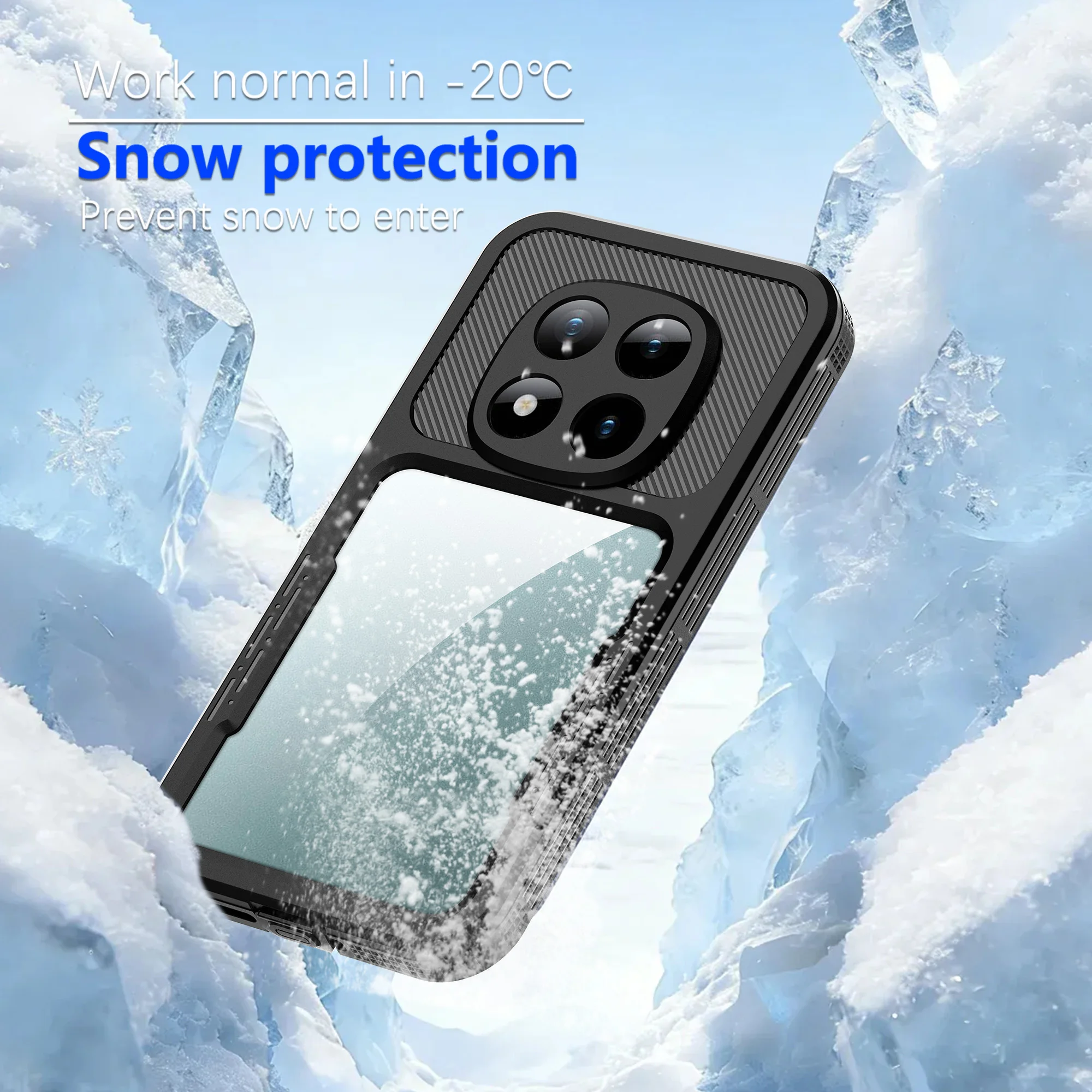 Deluxe IP68 Waterproof Metal Aluminum Phone Case - Swimming-Ready Luxury Cover