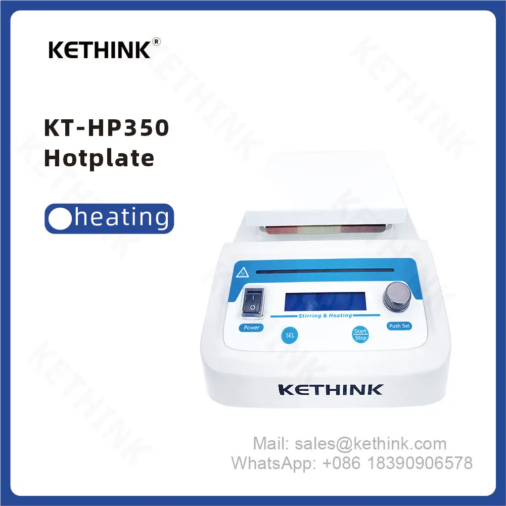 KETHINK KT-HP350 실험실 난방 장치, 디지털 미니 핫 플레이트, 최대 난방 볼륨 3L