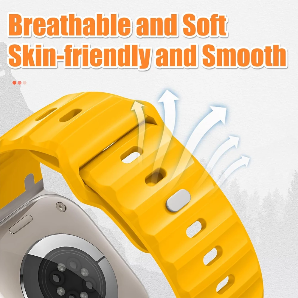 معدن + سيليكون حزام لساعة أبل الترا 2 سلسلة 10 9 8...