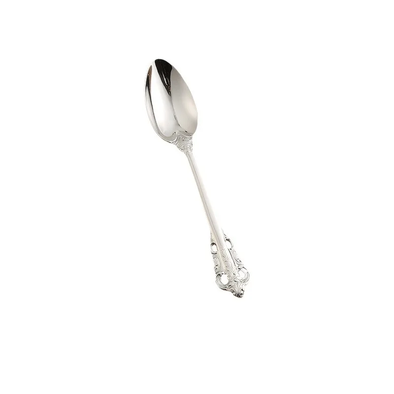 European and American rose European style Western cuisine knife, fork, spoon, soup spoon, silver steak meal set, vintage spoon