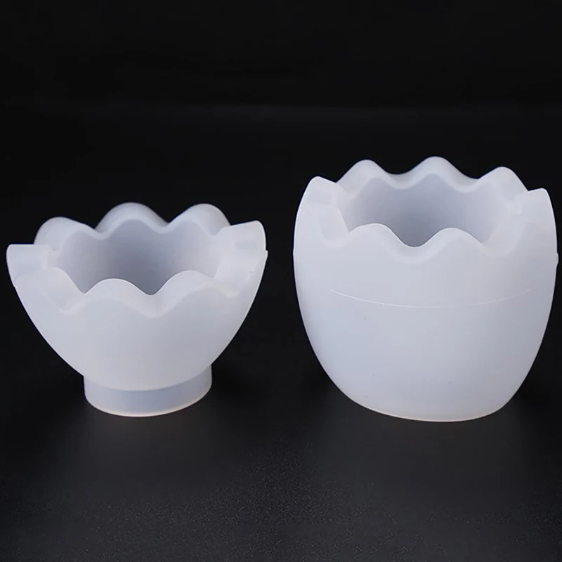 Moule à bougie en forme d'œuf avec couvercle, boîte de rangement en silicone, tasse à bougie en forme d'œuf, moule à dégoulinant de gypse, moules exécutifs artisanaux, décoration