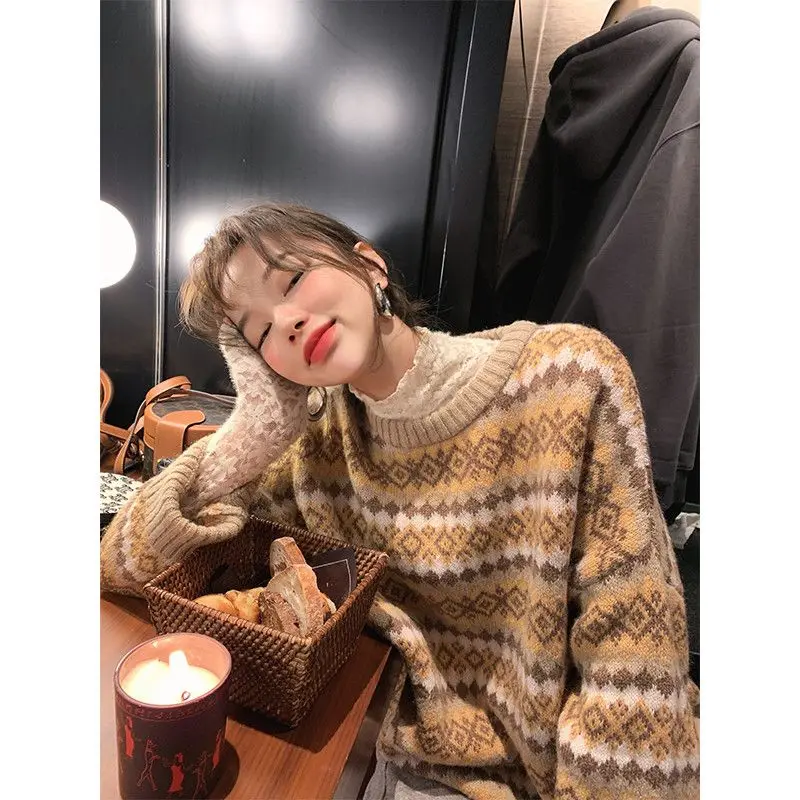 

Women Clothing 2023 New Arrivals Y2k Pullover Sweaters Mushroom Autumn Spring Jumper Women New Soft Knitted Sweater Korean D161