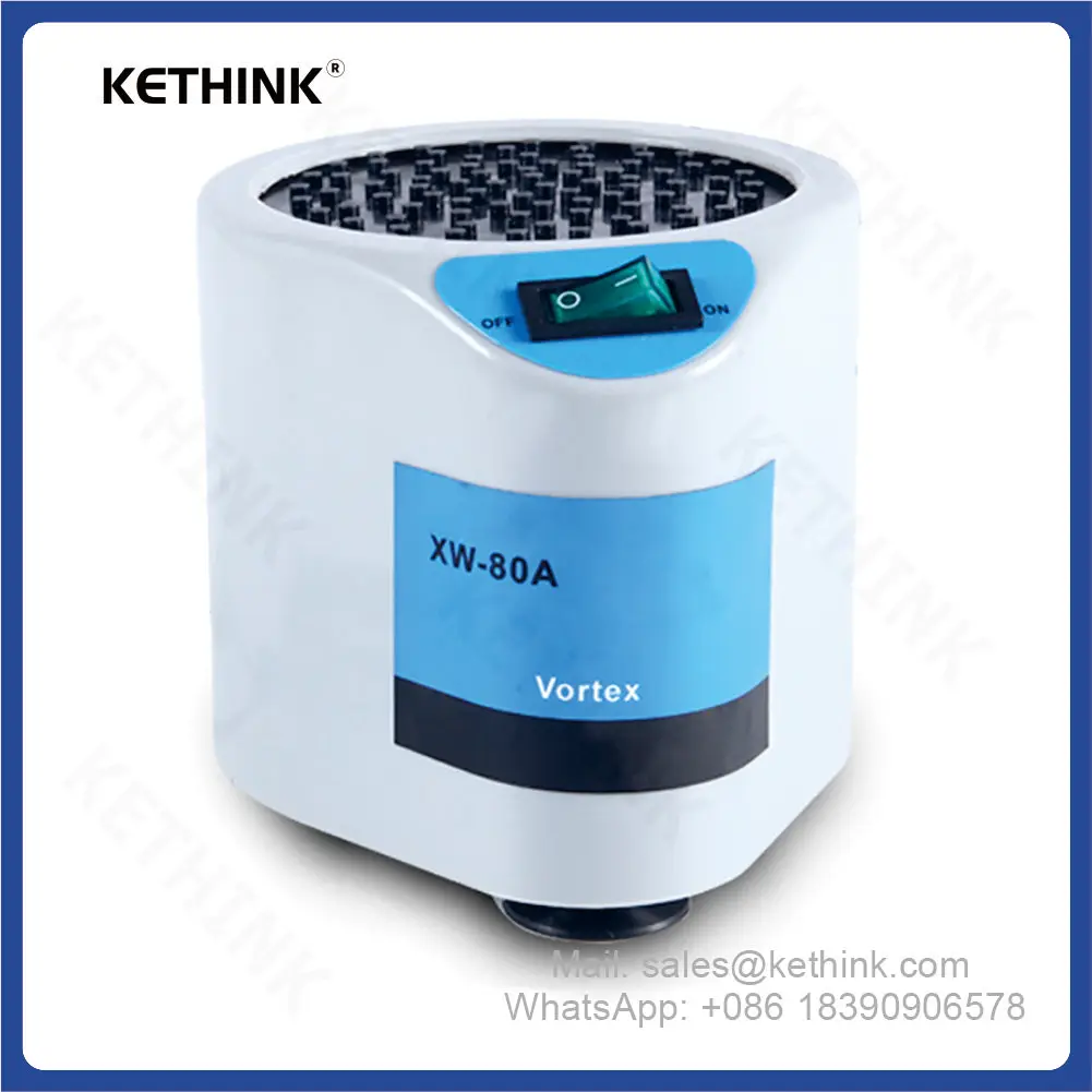 KT-XW-80A Lab Use Electric Mini Vortex Vial Shaker Machine 100mm Rubber Plate 0-3000rpm
