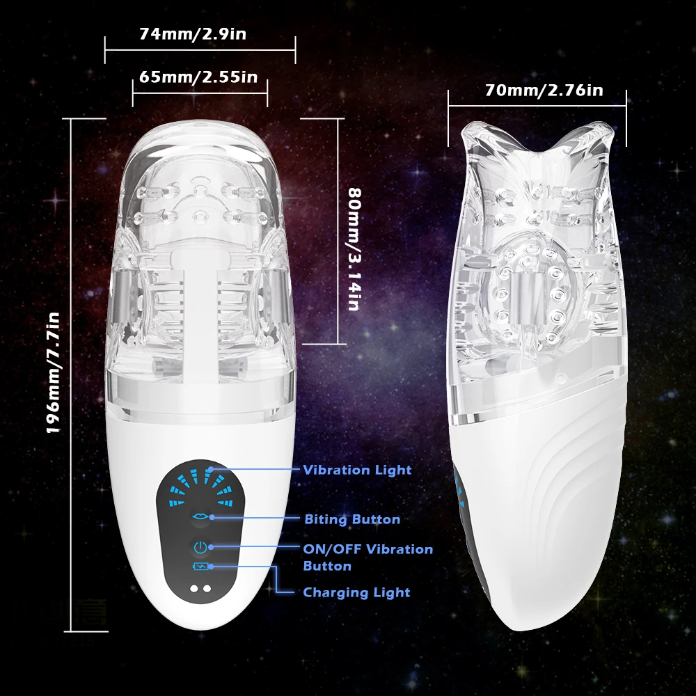 Biting&Blowjob Male Masturbator Triple Motor Throat Structure Masturbation Equipment Sex Toys for Men Automatic Mastubator