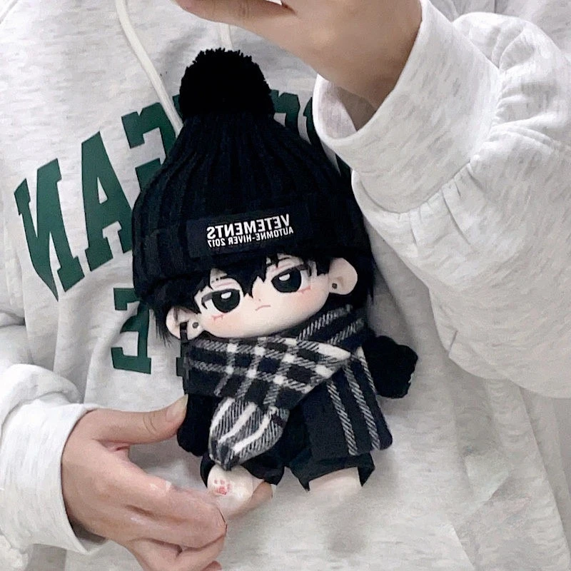 Cool Handsome Fashion Trend Clothes Set 20cm Plush Cotton Stuffed Doll No Attribute Costume Accessories Outfit Birthday Gift