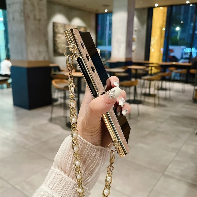 Bracelet Electroplated Frame PU Leather Phone Case For Honor V Purse Cover