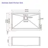 Gold Stainless Steel Farmhouse Kitchen Sink 33 Inch Single Bowl Brushed Brass Apron Front Durable 304 Material Scratch Resistant 6