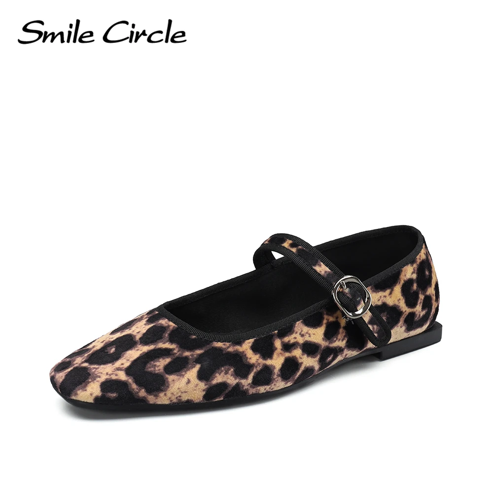 Mary Sense Ballerine da Donna in Velluto, Comode, Rotonde, Morbide, Stampa Leopardata_voghion.com