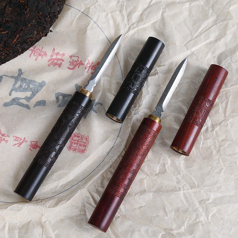 Wooden Tea Knife Chinese Tea Ceremony Accessories Brick Pu 'er Tool Needle Kung Fu Set Conical Needle tea cutter tea needle set