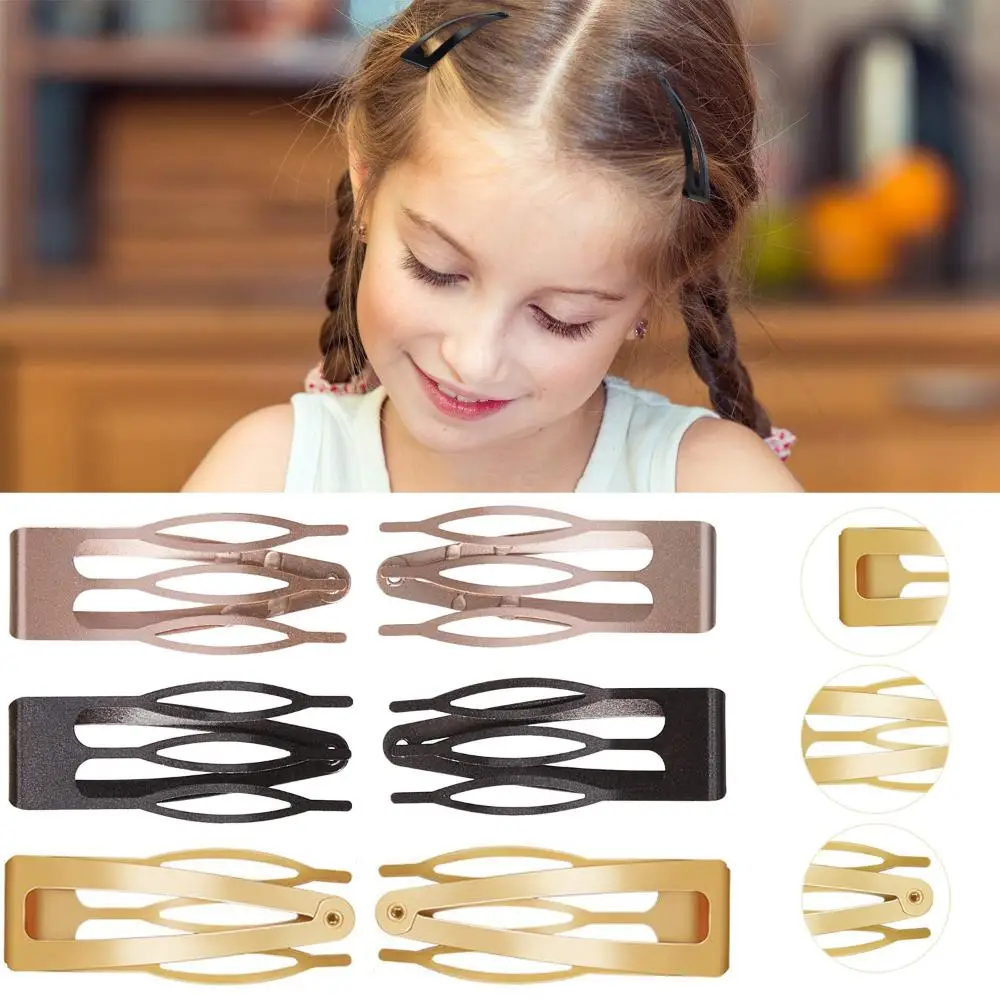 

Black Double-grip Metal Snap Hair Side Clamps Hair Styling Tools Barrettes Hair Clips