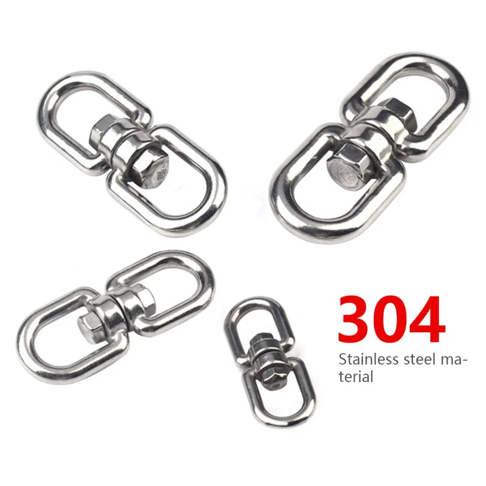 Premium 304 Stainless Steel Double Ended Swivel Eye Hook - Marine Mooring and Boat Accessory