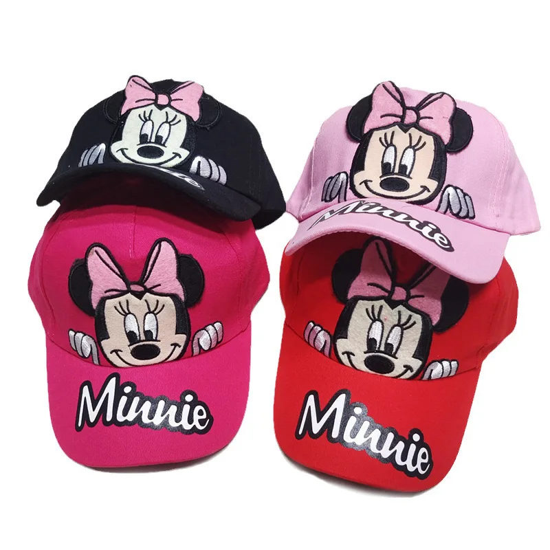 Children's Minnie Cap Cartoon Kids Baseball Cap Girls 3D Style Hat baseball cap baby sun hat