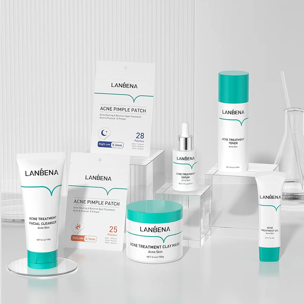 

LANBENA Oligopeptide Acne Treatment Facial Skin Care Set Calming Repairing Regulating The Balance Of Water Oil To Treat Acne