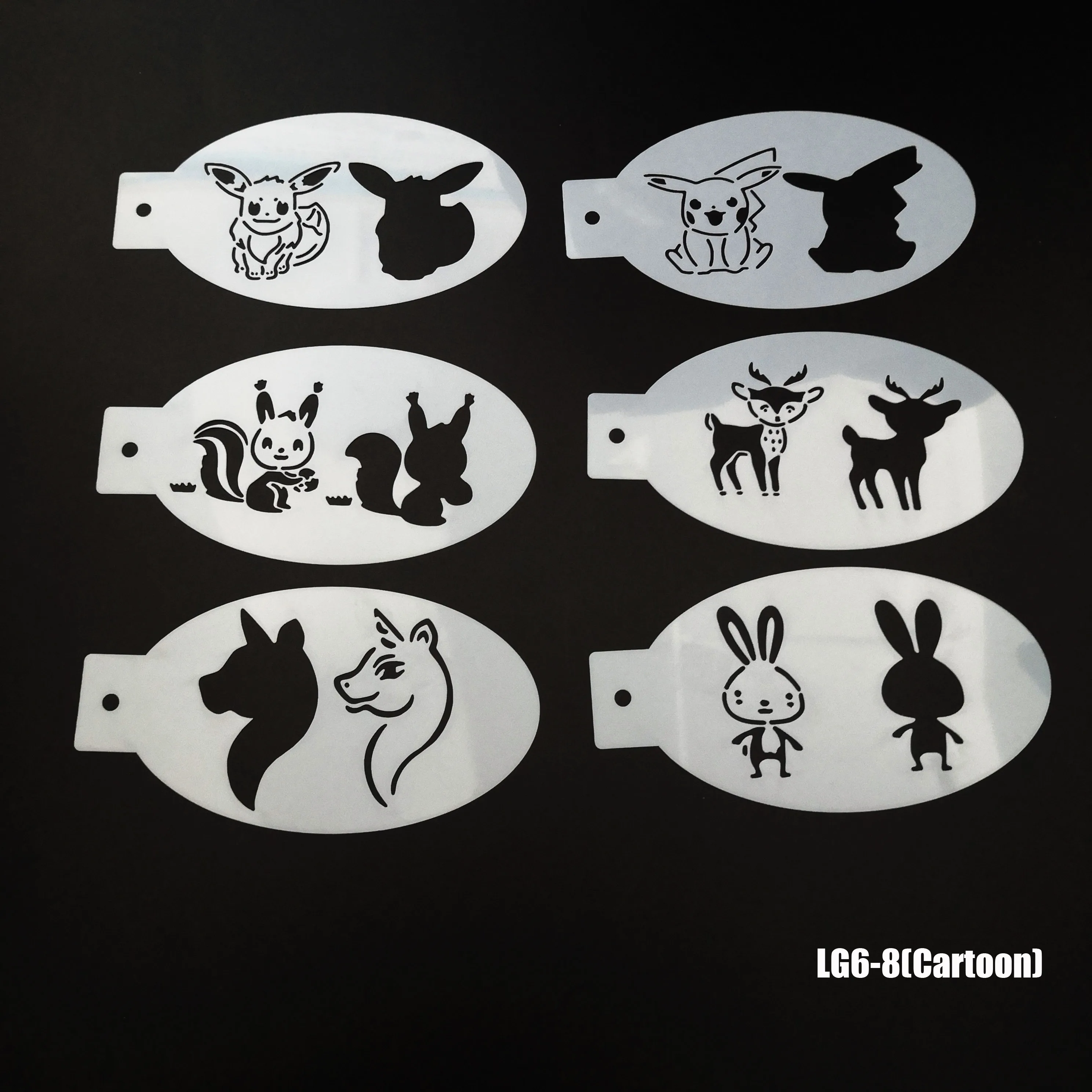 Face Painting Template Henna Tattoo Stencils PET Finger Tattoo Stencil Facial Makeup For Cosplay Party