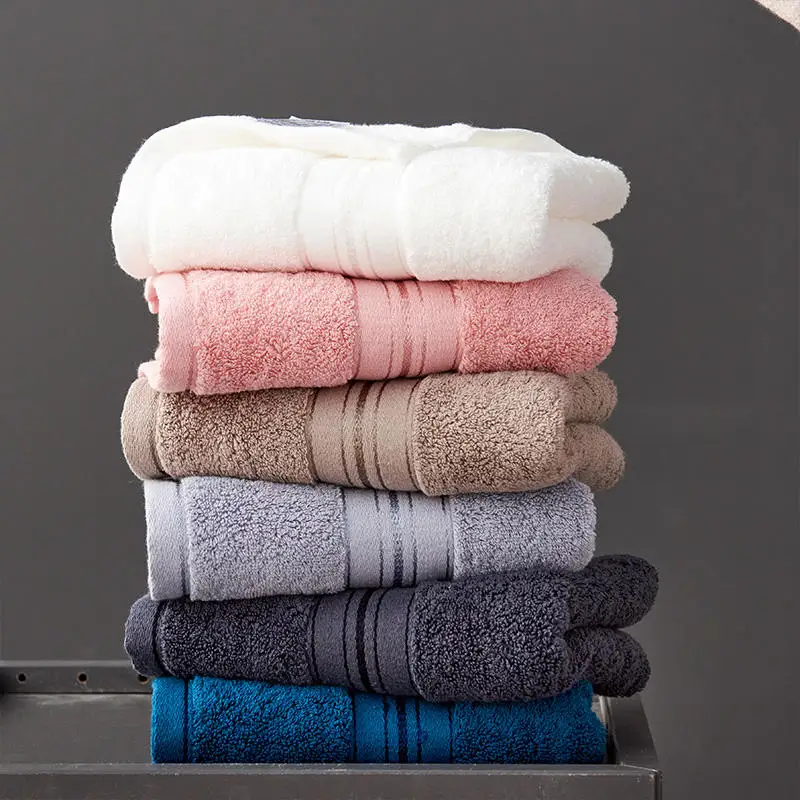 Egyptian Cotton Bath Towel Set New High-Quality Solid Color Thicken Bathroom Towel Set Soft Comfortable