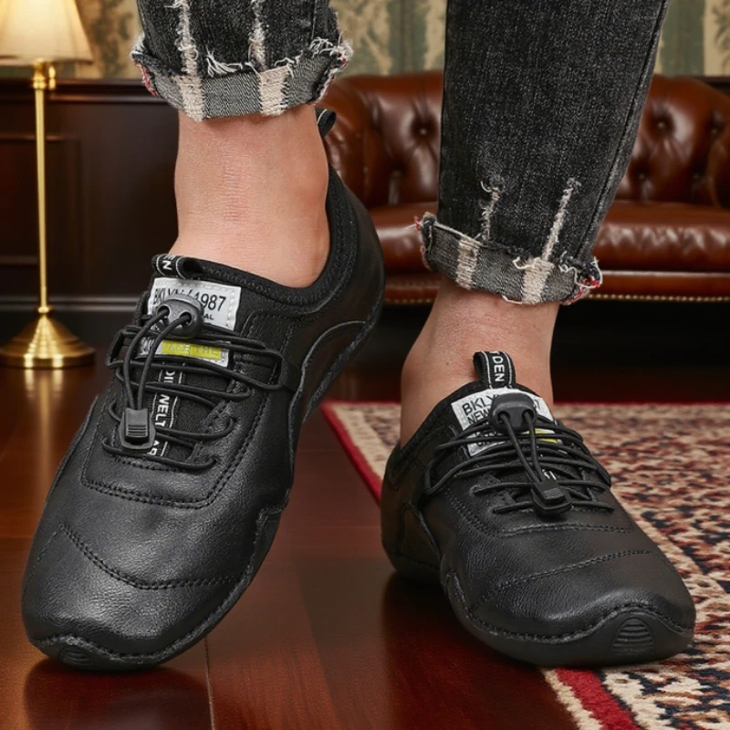 Handmade Leather Men Shoes Classic Retro Luxury Brand High-quality Flat Shoes Commuting Business Multifunctional Low Top Loafers