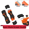 Dual-Head Handle Glue Razor Scraper with Plastic/Metal Blades for Mobile Phone Tablet Car Glass Cleaner Remover 1