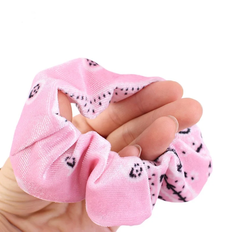 Koranische Samt Paisley Haargummis Große Haar Accessoires_voghion.com
