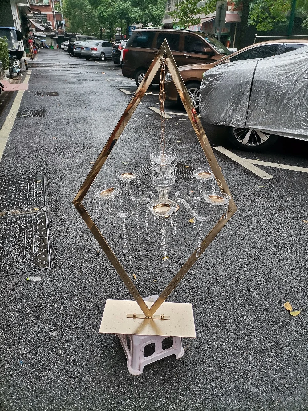 

2/4/6/10pcs Metal Candelabra Acrylic Candle Holders Wedding Table Centerpieces Flower Stands Vases Road Lead Party Decoration