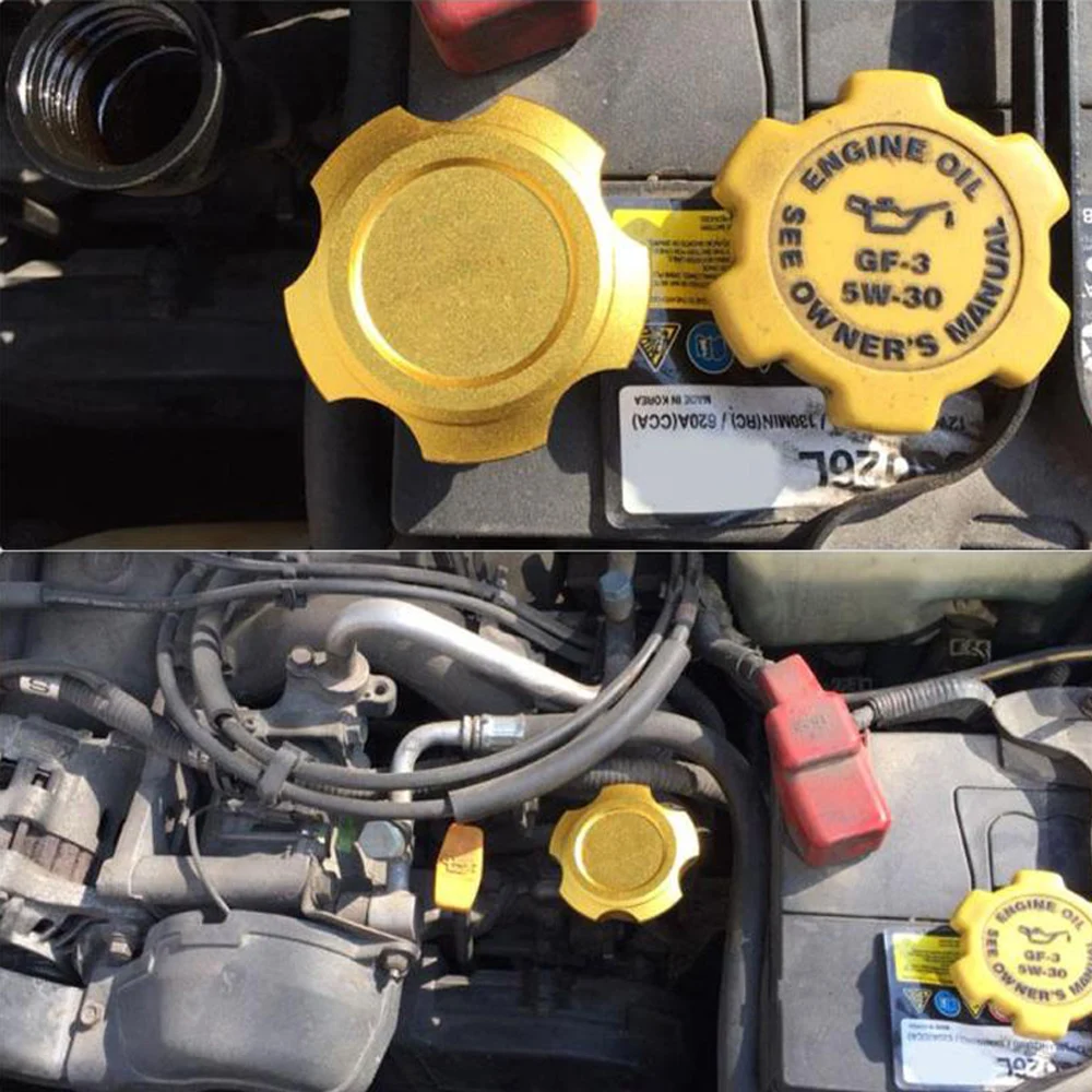Engine Oil Filler Cover 7 Colors Available Aluminum Alloy Engine Oil Filler Cap for Subaru WRX GC GD GF GM GG GE Tank Covers Auto Replacement Parts