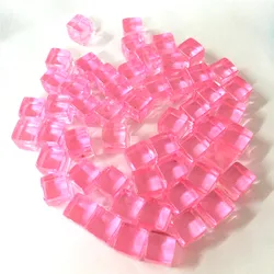 Vibrant Multicolor Crystal Dice Set - 50 Piece Collection (Clear Pink)