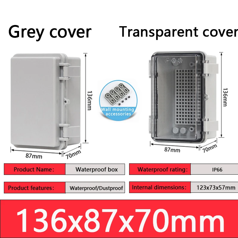 Outdoor Waterproof ABS Plastic Junction Box with Ear Tabs