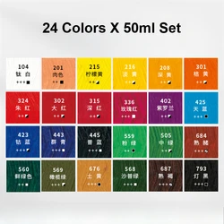 Phoenix 50ml High - Saturation Fast - Drying Creamy Oil Paint for Artists and Beginners (24 Colors Set - 50ml)